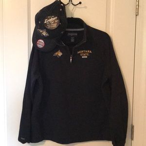 Women’s Montana St XL Mom’s half zip Sweatshirt